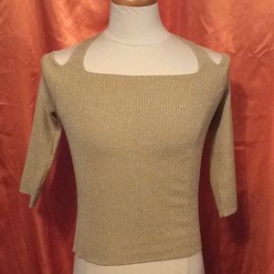 Sparkling gold off the shoulder sweater, NWT